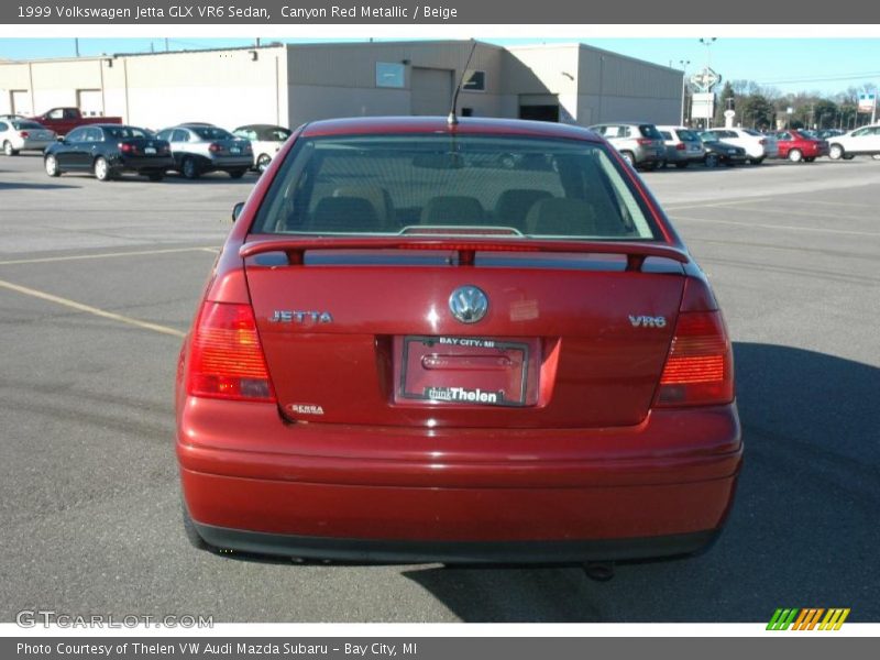 Canyon Red Metallic / Beige 1999 Volkswagen Jetta GLX VR6 Sedan