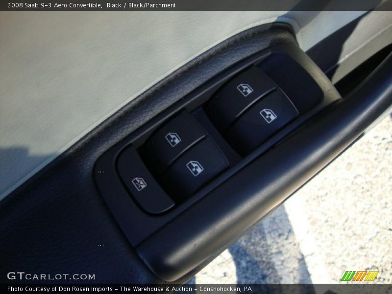 Black / Black/Parchment 2008 Saab 9-3 Aero Convertible