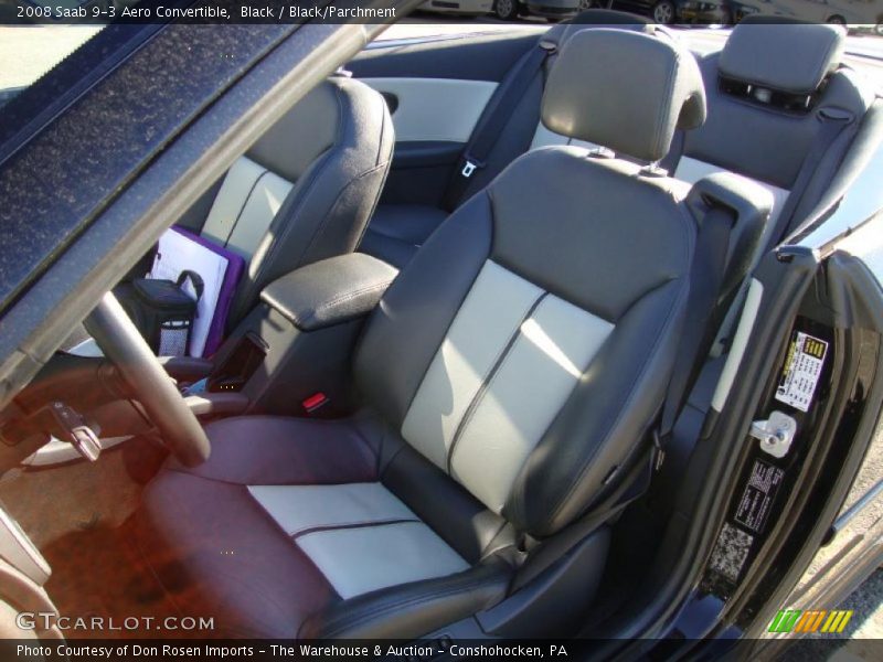 Black / Black/Parchment 2008 Saab 9-3 Aero Convertible