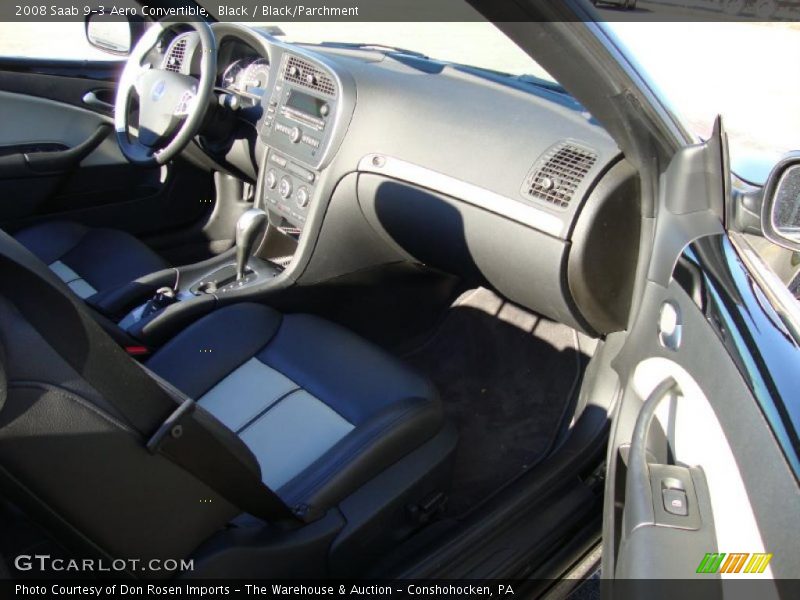 Black / Black/Parchment 2008 Saab 9-3 Aero Convertible