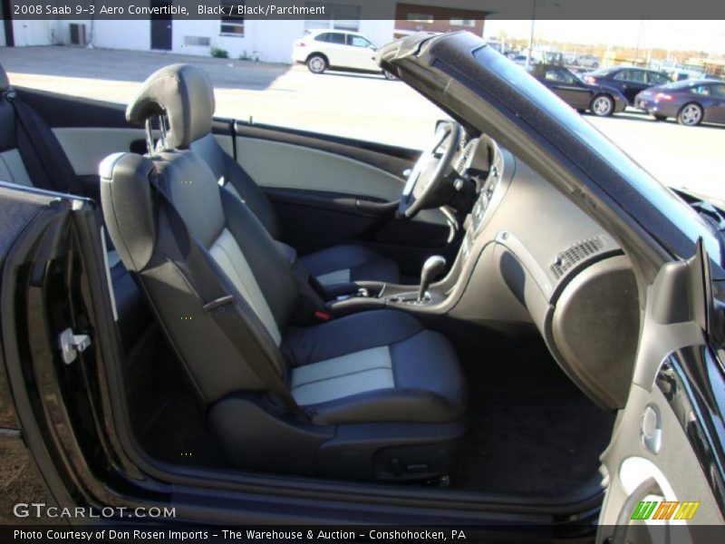 Black / Black/Parchment 2008 Saab 9-3 Aero Convertible