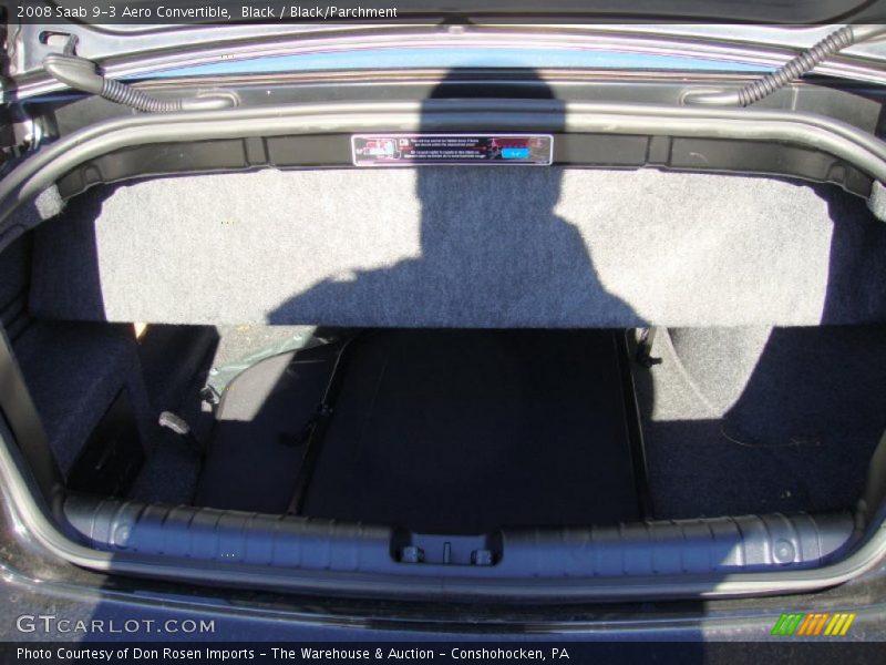 Black / Black/Parchment 2008 Saab 9-3 Aero Convertible
