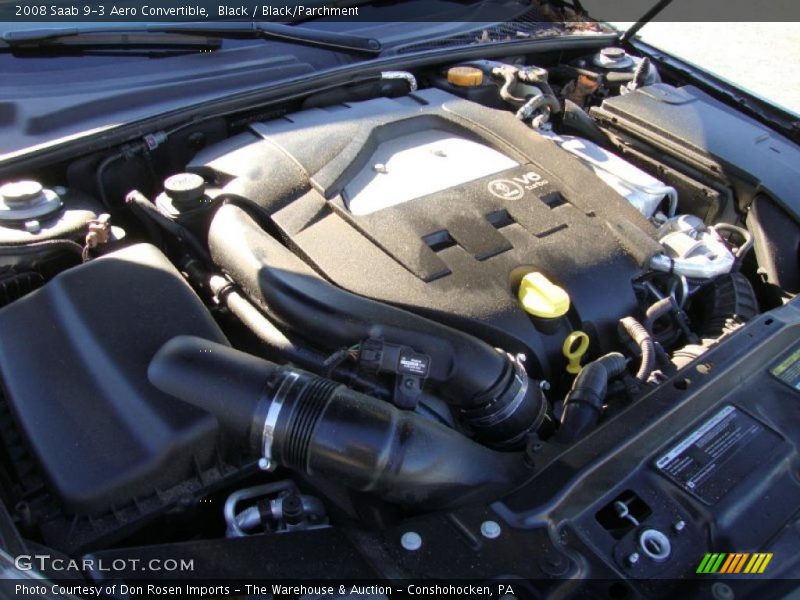 Black / Black/Parchment 2008 Saab 9-3 Aero Convertible