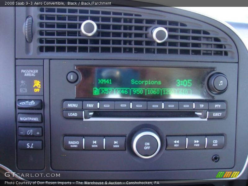 Controls of 2008 9-3 Aero Convertible