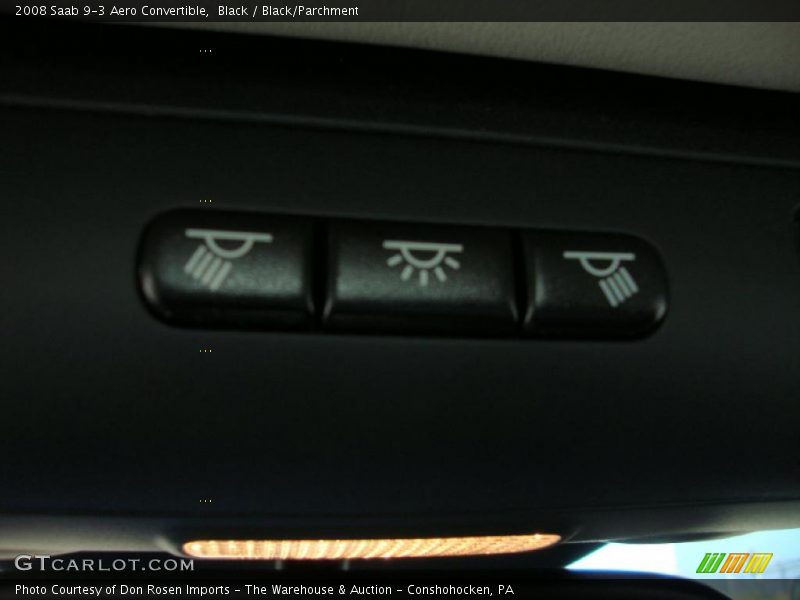 Black / Black/Parchment 2008 Saab 9-3 Aero Convertible