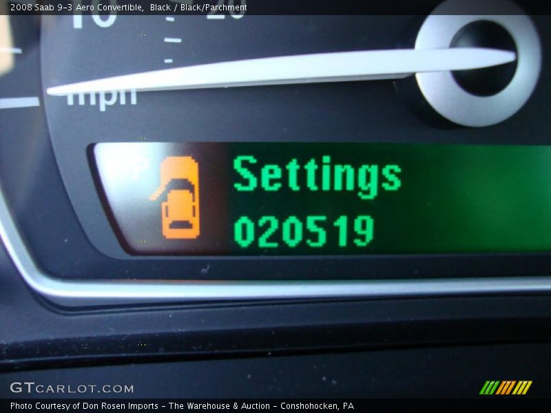 Black / Black/Parchment 2008 Saab 9-3 Aero Convertible