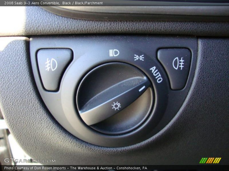 Controls of 2008 9-3 Aero Convertible