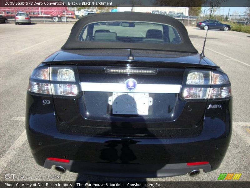 Black / Black/Parchment 2008 Saab 9-3 Aero Convertible