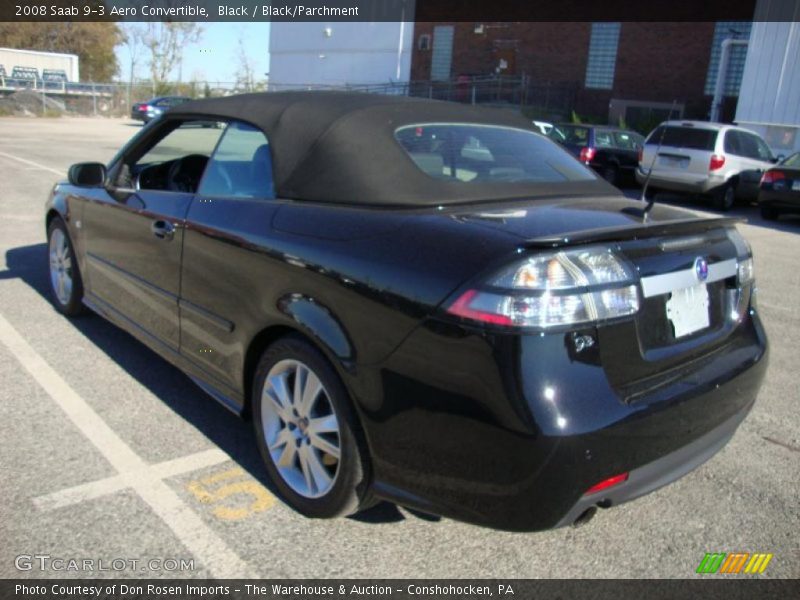 Black / Black/Parchment 2008 Saab 9-3 Aero Convertible