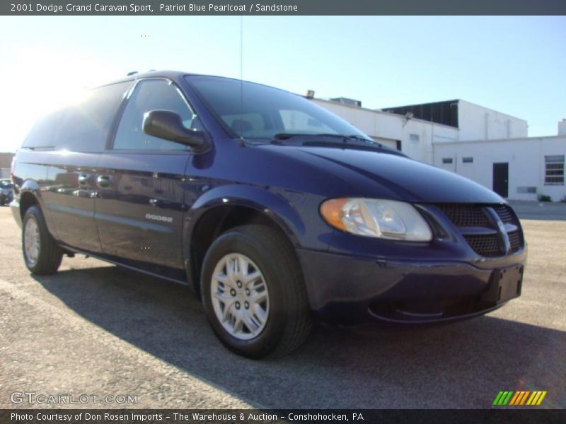 Patriot Blue Pearlcoat / Sandstone 2001 Dodge Grand Caravan Sport