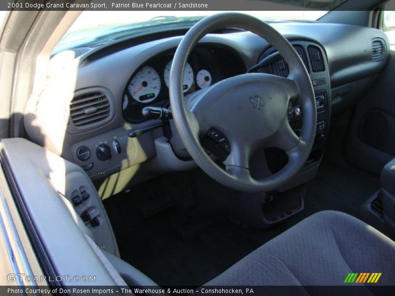 Patriot Blue Pearlcoat / Sandstone 2001 Dodge Grand Caravan Sport