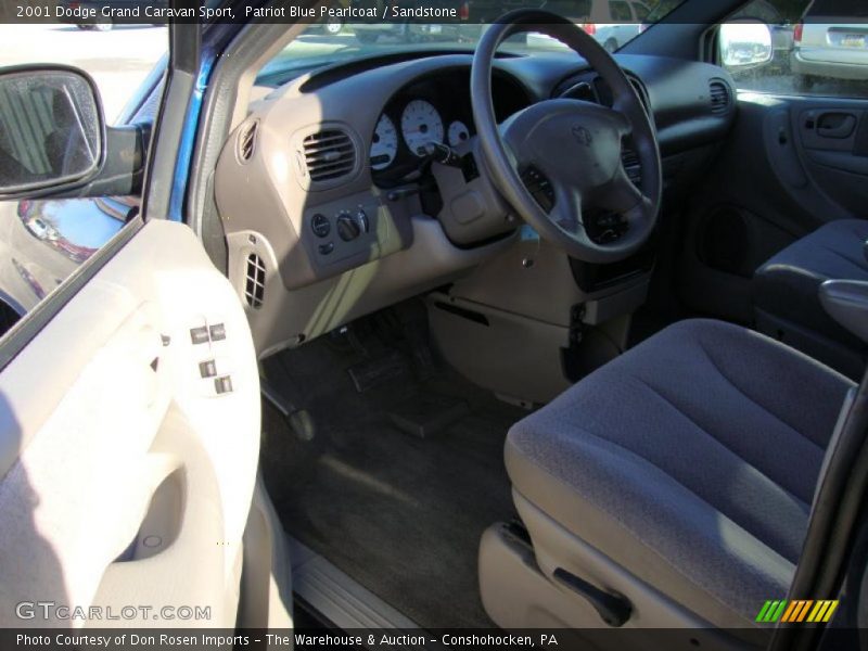 Patriot Blue Pearlcoat / Sandstone 2001 Dodge Grand Caravan Sport
