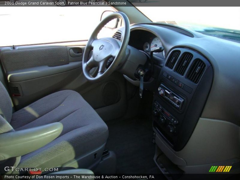 Patriot Blue Pearlcoat / Sandstone 2001 Dodge Grand Caravan Sport