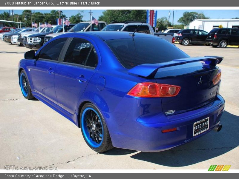 Electric Blue Pearl / Black 2008 Mitsubishi Lancer GTS