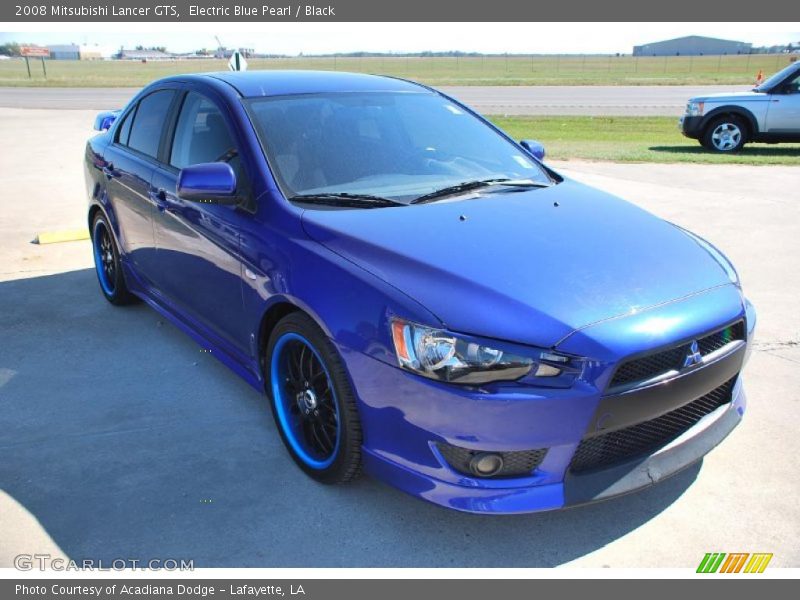 Electric Blue Pearl / Black 2008 Mitsubishi Lancer GTS