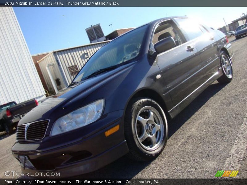 Thunder Gray Metallic / Black 2003 Mitsubishi Lancer OZ Rally