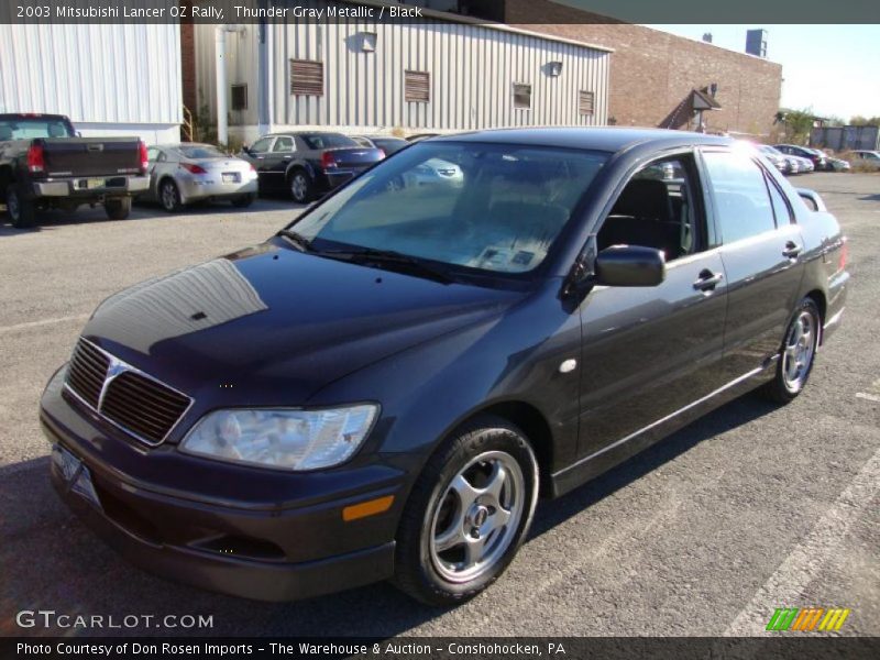 Thunder Gray Metallic / Black 2003 Mitsubishi Lancer OZ Rally