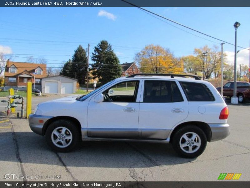 Nordic White / Gray 2003 Hyundai Santa Fe LX 4WD