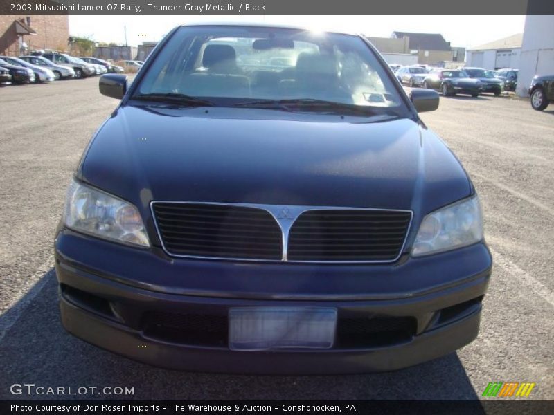 Thunder Gray Metallic / Black 2003 Mitsubishi Lancer OZ Rally