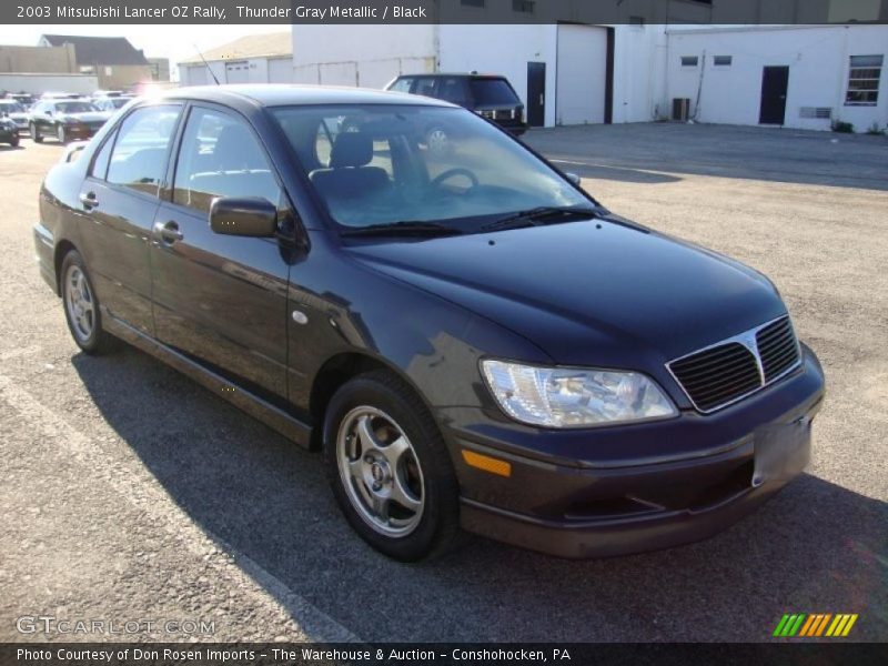 Thunder Gray Metallic / Black 2003 Mitsubishi Lancer OZ Rally