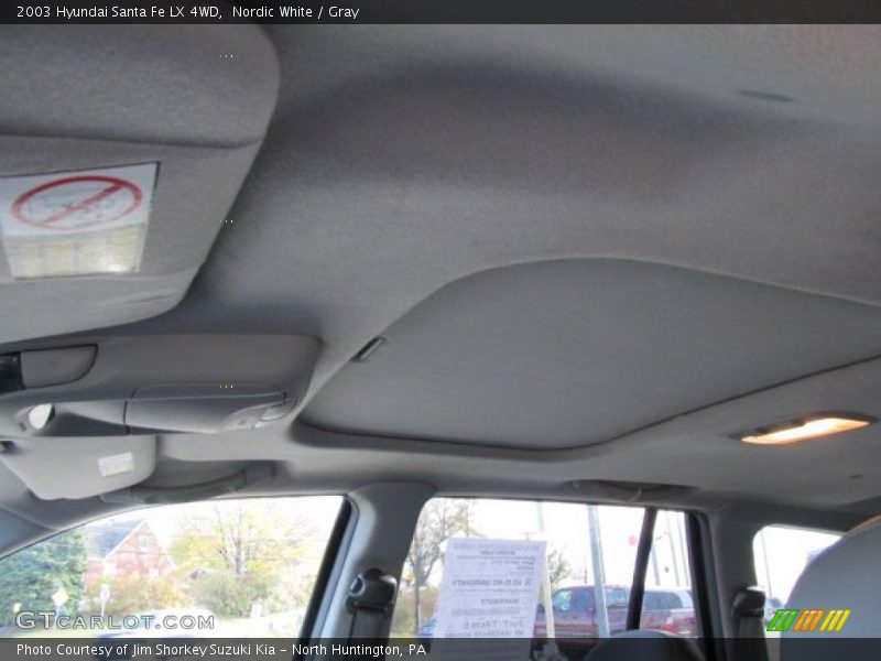 Nordic White / Gray 2003 Hyundai Santa Fe LX 4WD