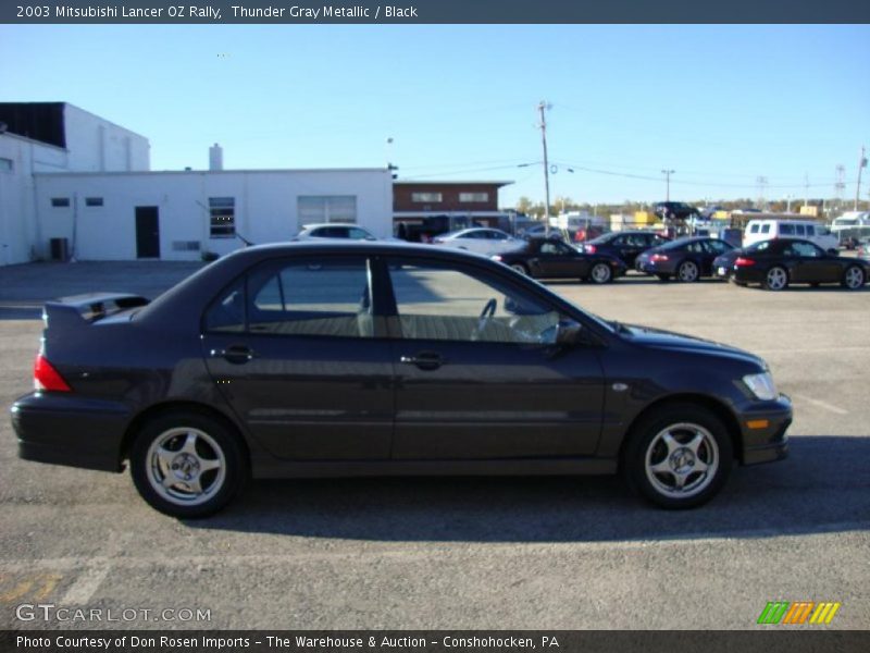 Thunder Gray Metallic / Black 2003 Mitsubishi Lancer OZ Rally