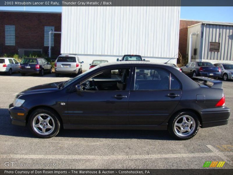 Thunder Gray Metallic / Black 2003 Mitsubishi Lancer OZ Rally