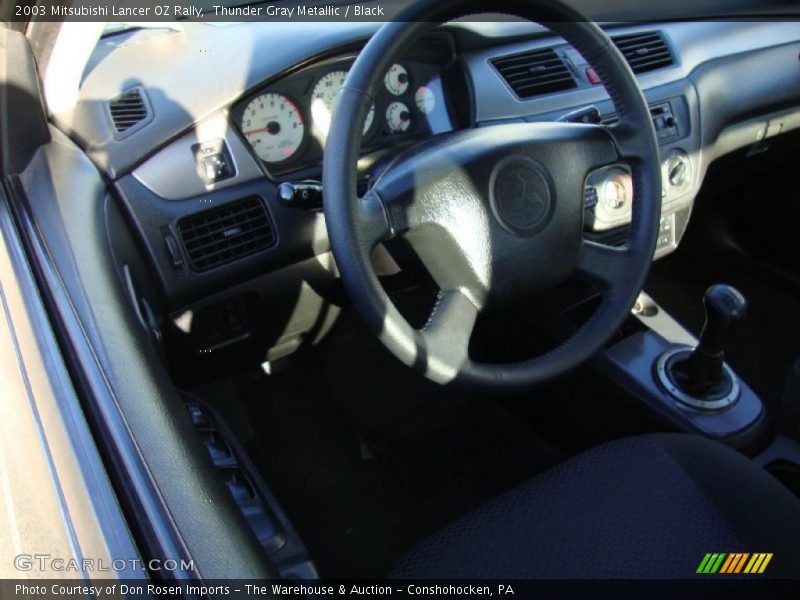 Thunder Gray Metallic / Black 2003 Mitsubishi Lancer OZ Rally