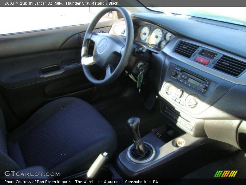 Thunder Gray Metallic / Black 2003 Mitsubishi Lancer OZ Rally