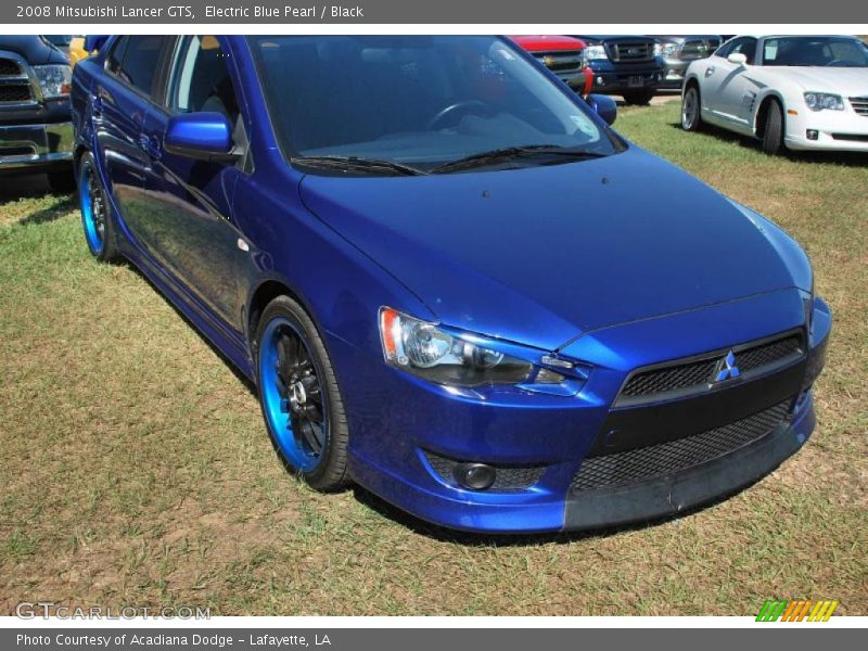 Electric Blue Pearl / Black 2008 Mitsubishi Lancer GTS