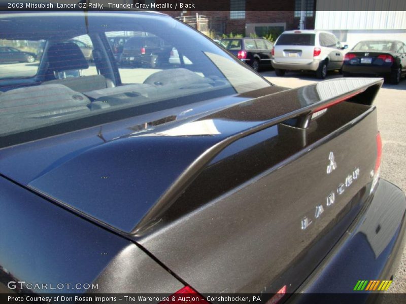 Thunder Gray Metallic / Black 2003 Mitsubishi Lancer OZ Rally
