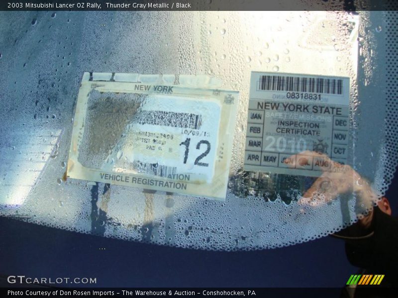 Thunder Gray Metallic / Black 2003 Mitsubishi Lancer OZ Rally