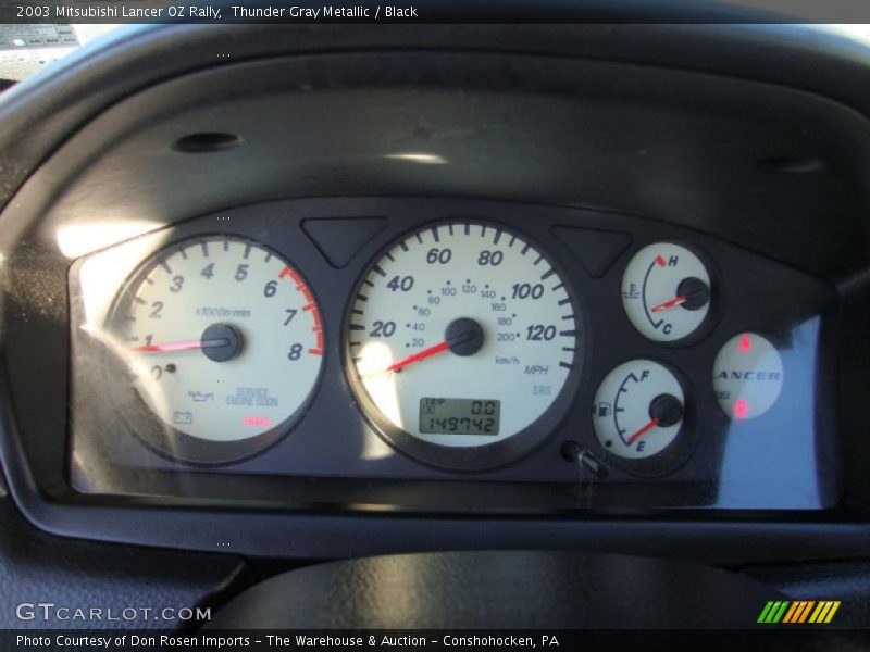 Thunder Gray Metallic / Black 2003 Mitsubishi Lancer OZ Rally