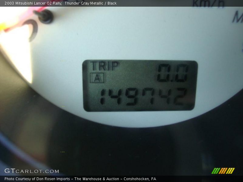Thunder Gray Metallic / Black 2003 Mitsubishi Lancer OZ Rally