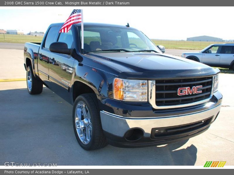 Midnight Blue Metallic / Dark Titanium 2008 GMC Sierra 1500 Crew Cab