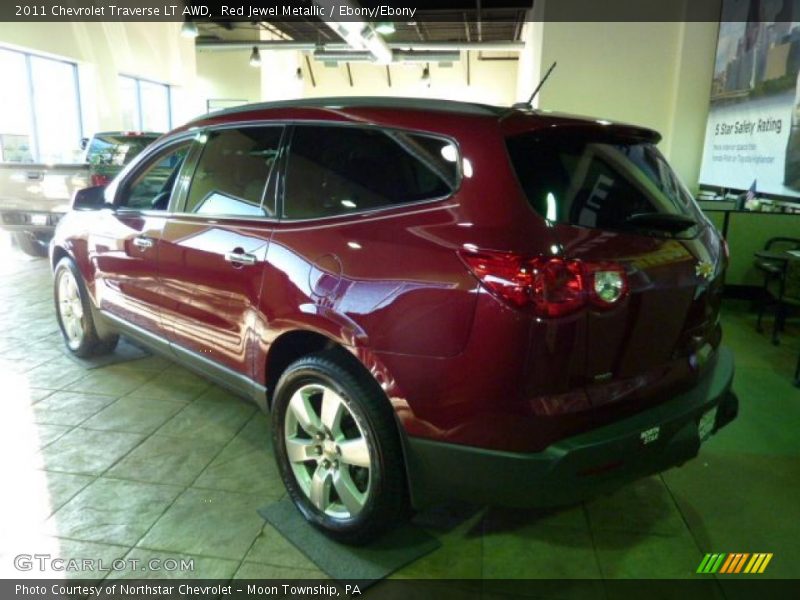 Red Jewel Metallic / Ebony/Ebony 2011 Chevrolet Traverse LT AWD