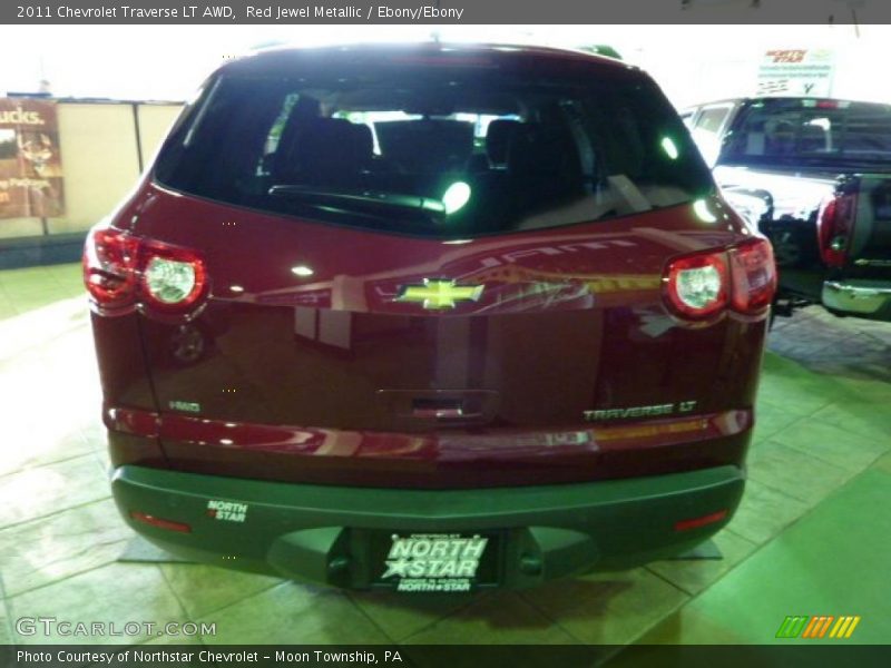 Red Jewel Metallic / Ebony/Ebony 2011 Chevrolet Traverse LT AWD
