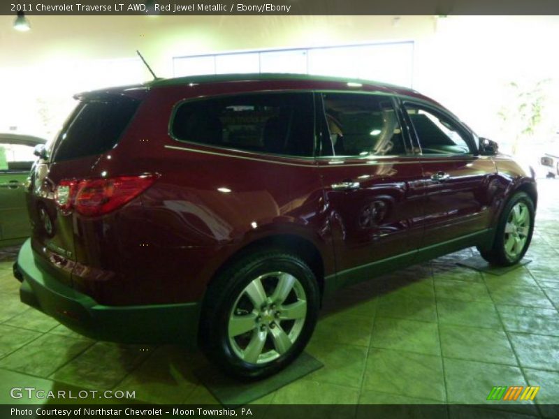 Red Jewel Metallic / Ebony/Ebony 2011 Chevrolet Traverse LT AWD