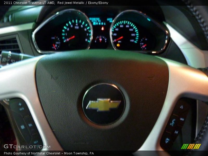 Red Jewel Metallic / Ebony/Ebony 2011 Chevrolet Traverse LT AWD