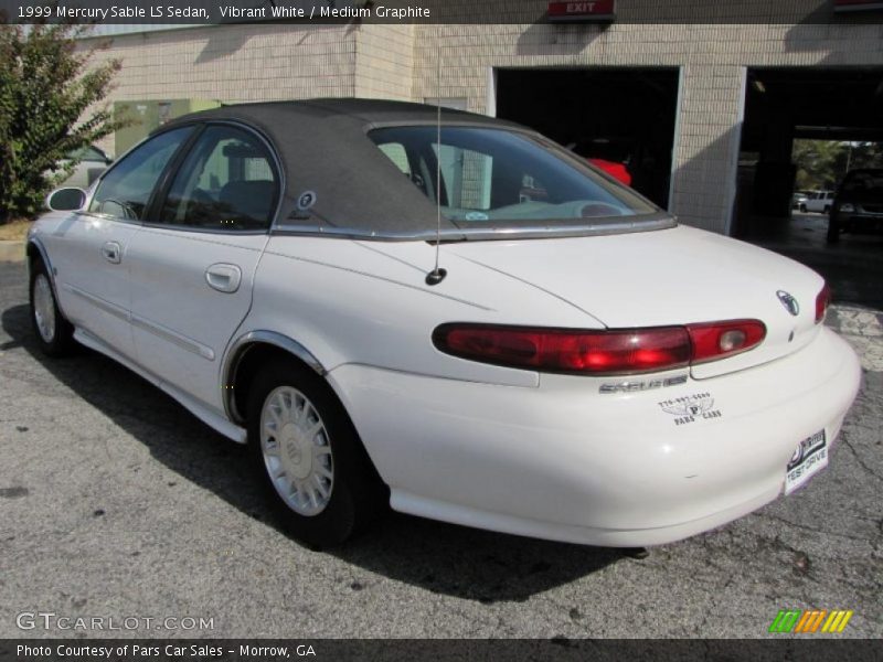Vibrant White / Medium Graphite 1999 Mercury Sable LS Sedan