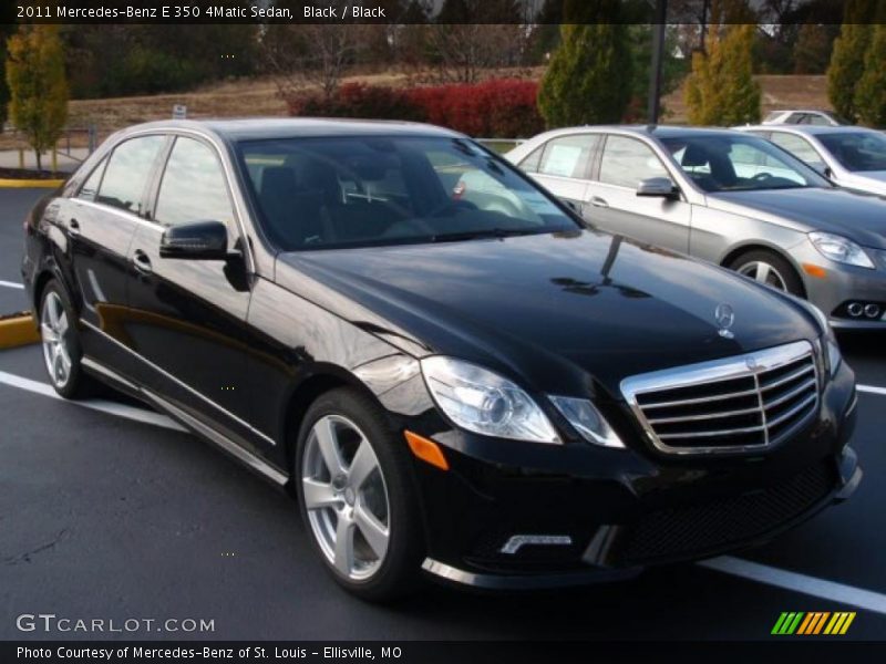 Black / Black 2011 Mercedes-Benz E 350 4Matic Sedan