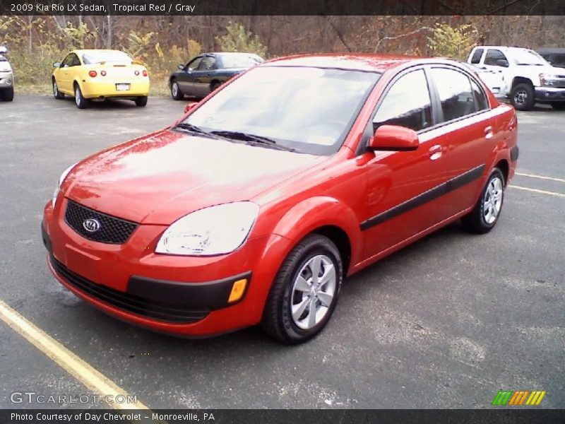 Tropical Red / Gray 2009 Kia Rio LX Sedan