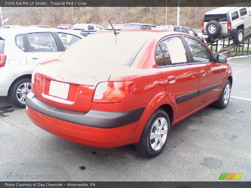 Tropical Red / Gray 2009 Kia Rio LX Sedan