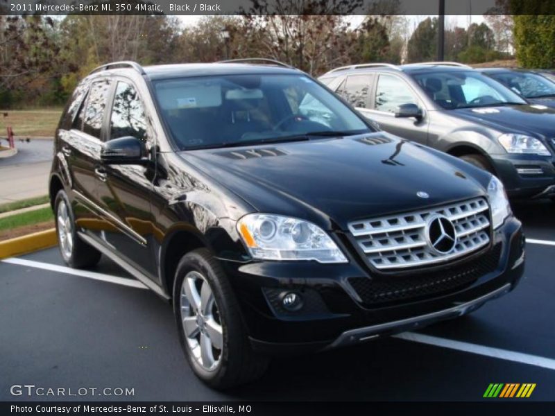 Black / Black 2011 Mercedes-Benz ML 350 4Matic