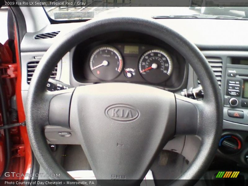 Tropical Red / Gray 2009 Kia Rio LX Sedan