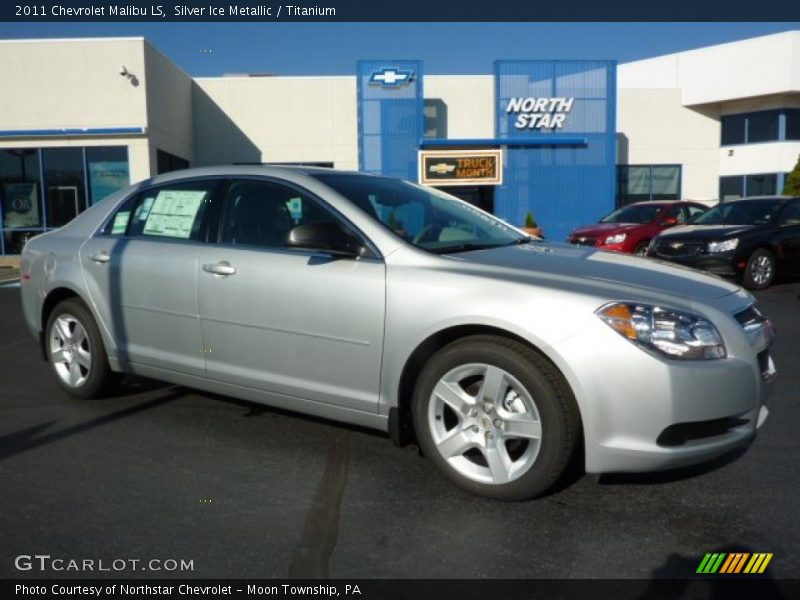 Silver Ice Metallic / Titanium 2011 Chevrolet Malibu LS