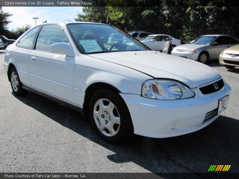 Taffeta White / Gray 1999 Honda Civic EX Coupe