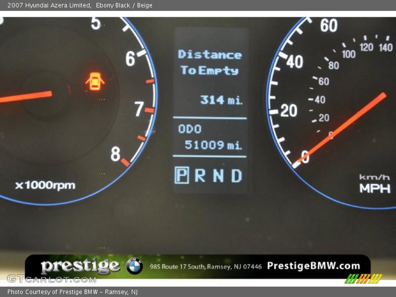 Ebony Black / Beige 2007 Hyundai Azera Limited