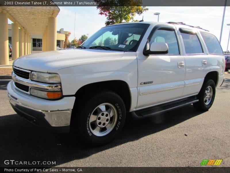 Summit White / Tan/Neutral 2003 Chevrolet Tahoe LT