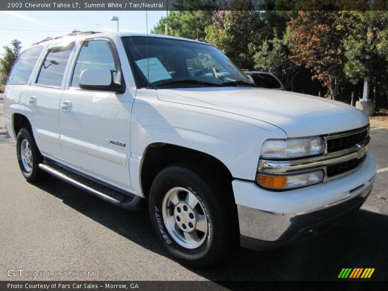 Summit White / Tan/Neutral 2003 Chevrolet Tahoe LT